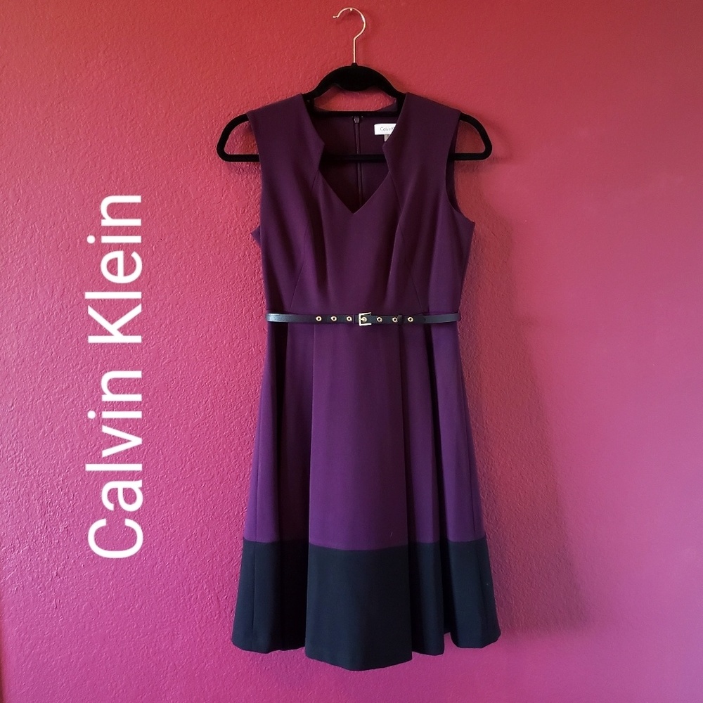 Calvin Klein Plum A-Line Dress